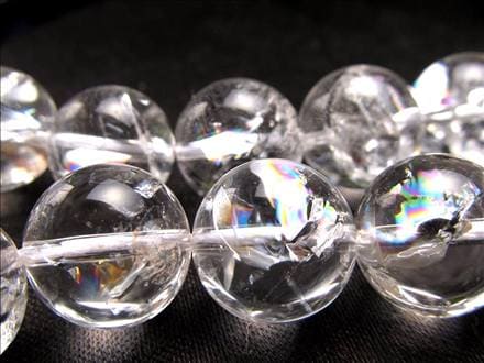 アイリスクォーツ,虹入り水晶,アイリス水晶,レインボー水晶,ビーズ連,連材