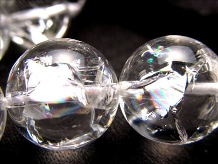 アイリスクォーツ,虹入り水晶,アイリス水晶,レインボー水晶,ビーズ連,連材