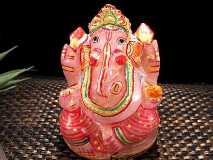 ローズクォーツガネーシャ ガネーシャ ローズガネーシャ 天然石ガネーシャ 夢を叶える象