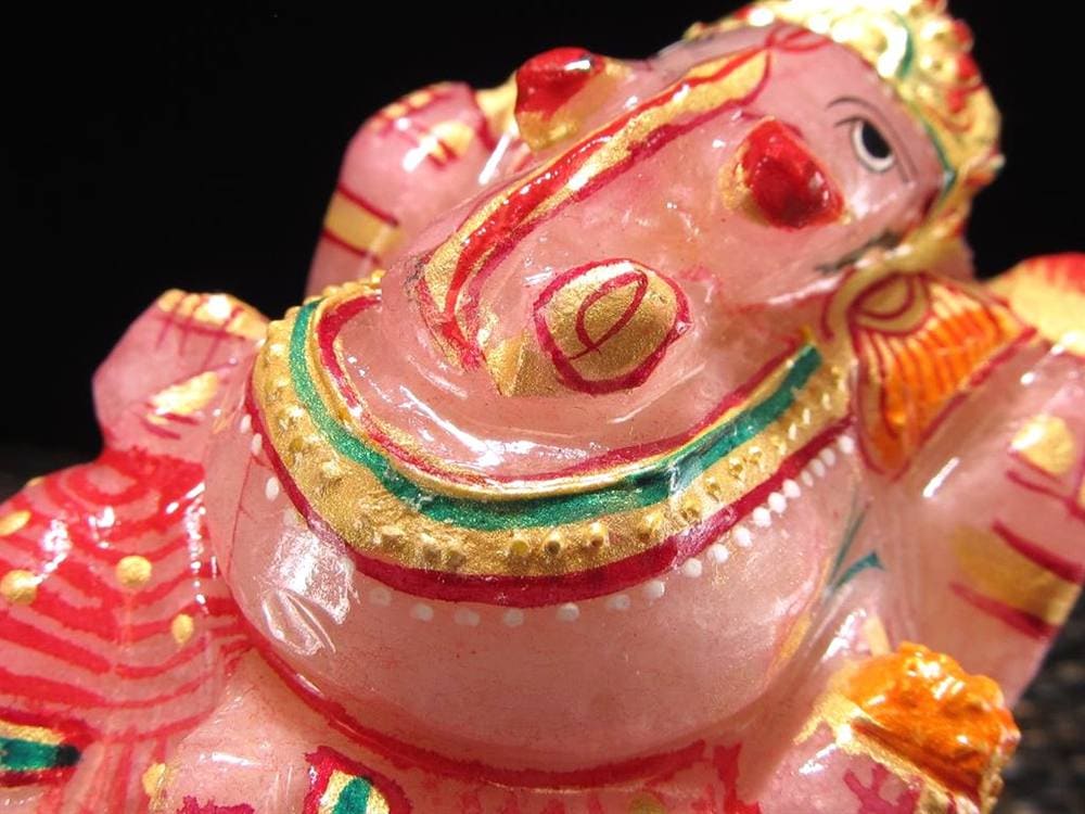 ローズクォーツガネーシャ ガネーシャ ローズガネーシャ 天然石ガネーシャ 夢を叶える象