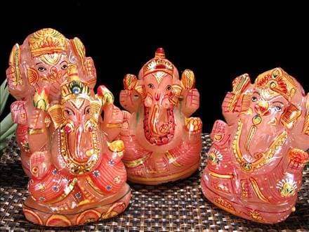 ローズクォーツガネーシャ ガネーシャ ローズガネーシャ 天然石ガネーシャ 夢を叶える象