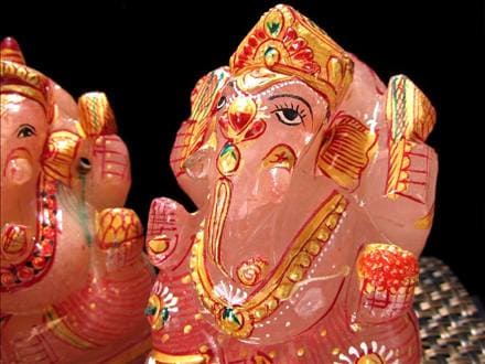 ローズクォーツガネーシャ ガネーシャ ローズガネーシャ 天然石ガネーシャ 夢を叶える象