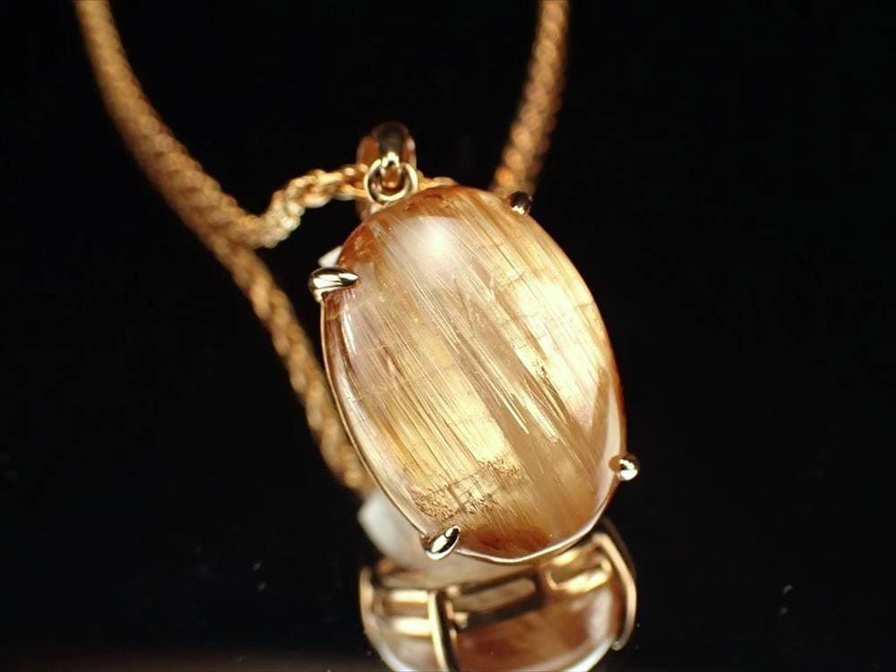 ゴールドルチルクォーツ ペンダントトップ 18K 18金ゴールド ルチルレイテッドクォーツ
