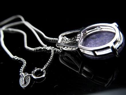 チャロアイト チャロ石 ネックレス 大粒 Silver925