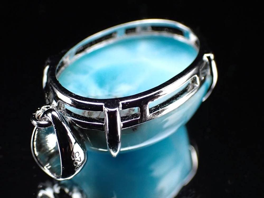 ラリマー ブルーペクトライト ペンダントトップ Silver925 カリブ海の宝石