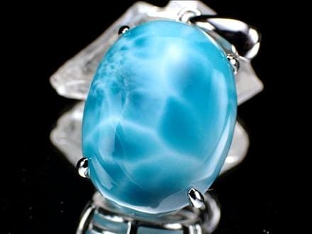 ラリマー ブルーペクトライト ペンダントトップ Silver925 カリブ海の宝石