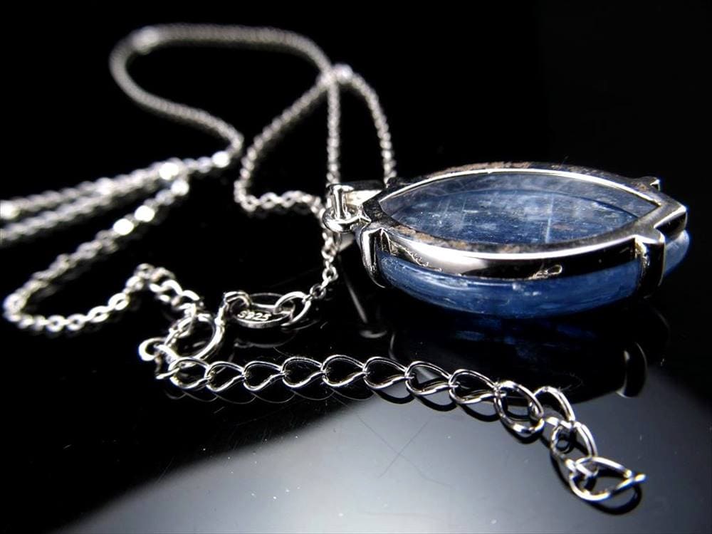 カイヤナイト 藍晶石 ネックレス 大粒 Silver925