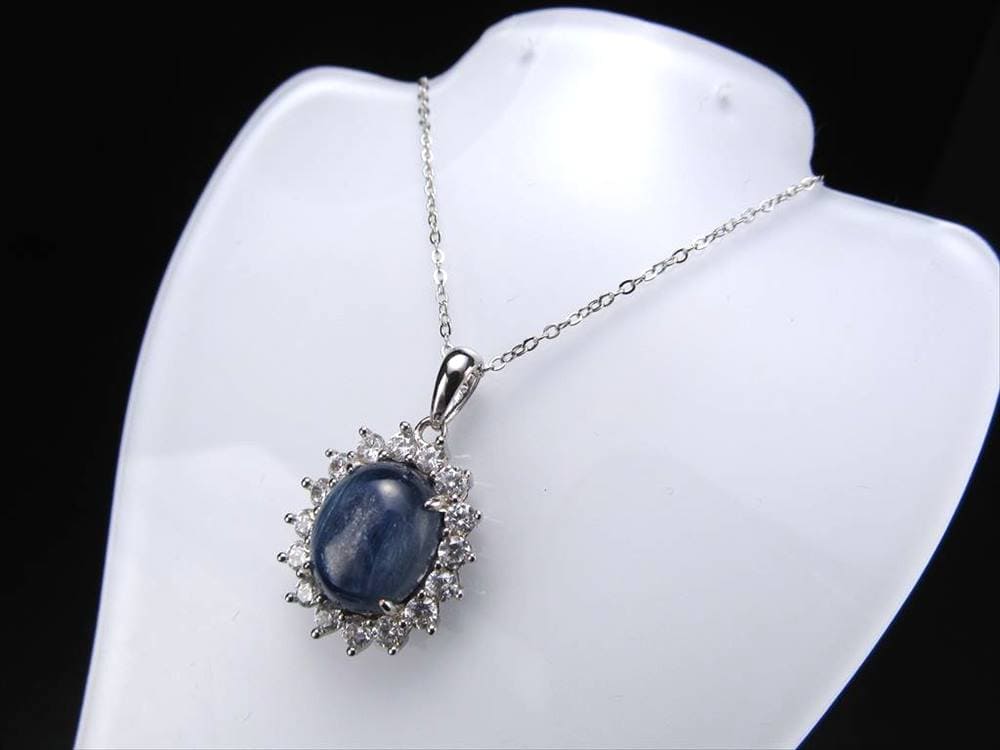 カイヤナイト 藍晶石 ネックレス 大粒 Silver925