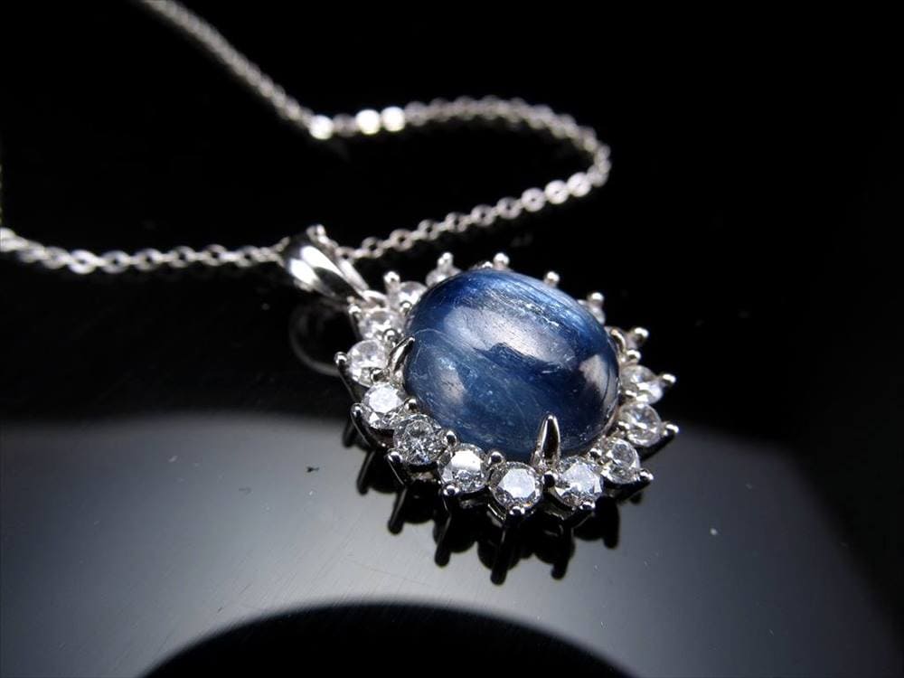 カイヤナイト 藍晶石 ネックレス 大粒 Silver925