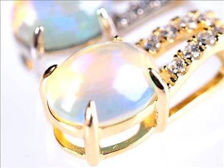 プレシャスオパール ペンダントトップ アクセサリー 10月の誕生石 ジルコニア