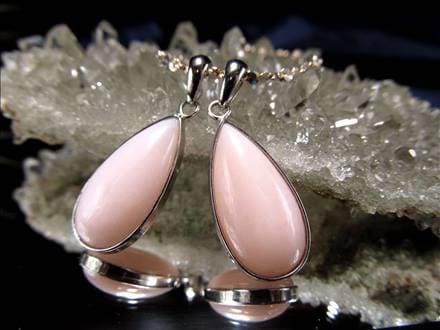 ピンクオパール,ペンダントトップ,蛋白石,ドロップ,オパール