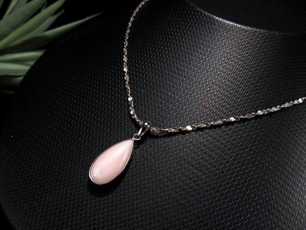 ピンクオパール,ペンダントトップ,蛋白石,ドロップ,オパール