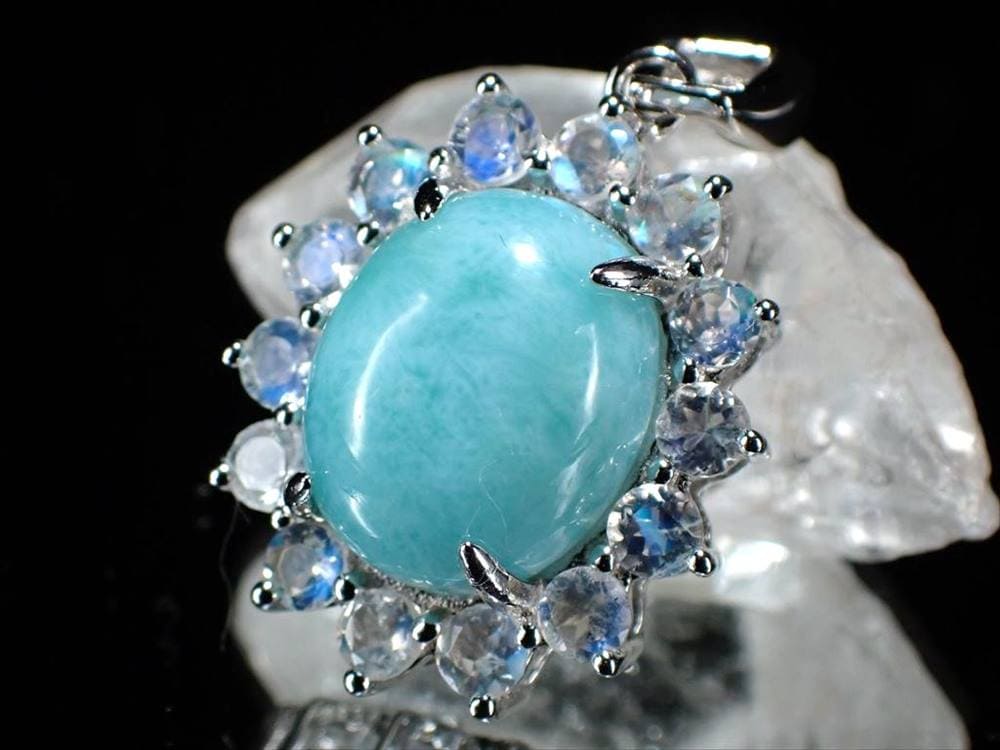 ラリマー ペンダントトップ ヒーリングストーン Silver925 ブルーペクトライト