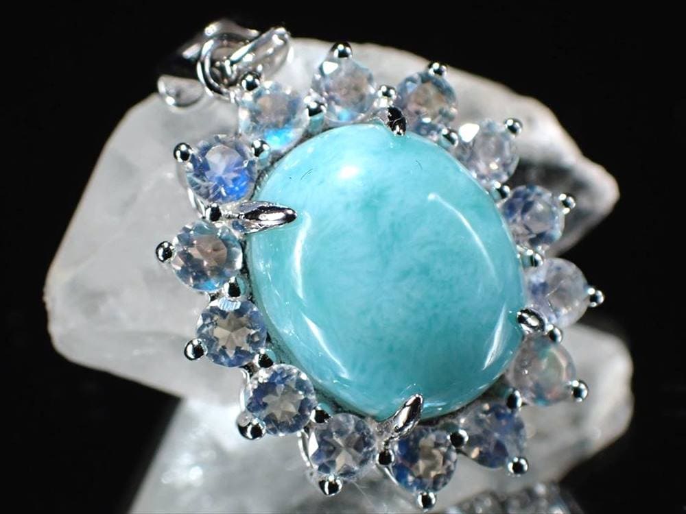 ラリマー ペンダントトップ ヒーリングストーン Silver925 ブルーペクトライト