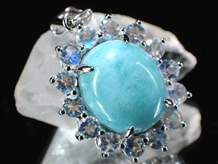 ラリマー ペンダントトップ ヒーリングストーン Silver925 ブルーペクトライト