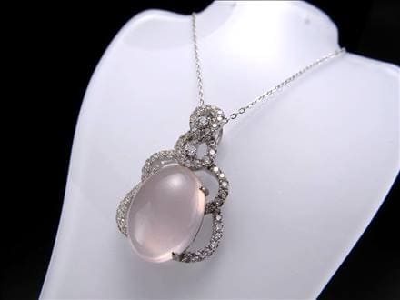 スターローズクォーツ ローズクォーツ ネックレス 紅石英 Silver925