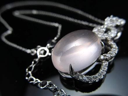 スターローズクォーツ ローズクォーツ ネックレス 紅石英 Silver925