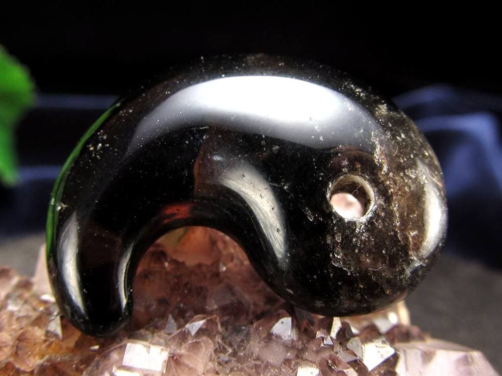 モリオン 黒水晶 勾玉 魔除け お守り