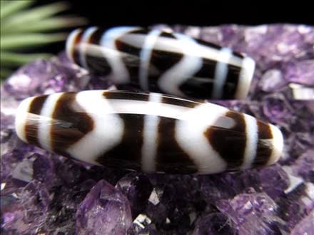 四線虎牙白天珠 白天珠 至純天珠 天珠 しろてんじゅ