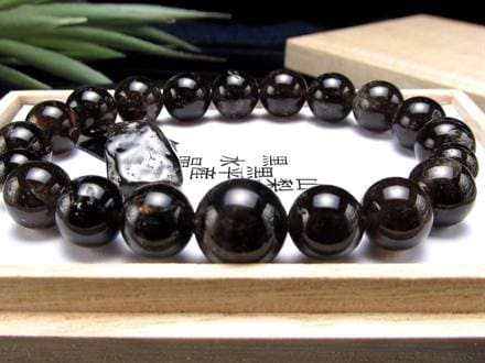 黒水晶 ブレスレット 黒平 モリオン 日本製