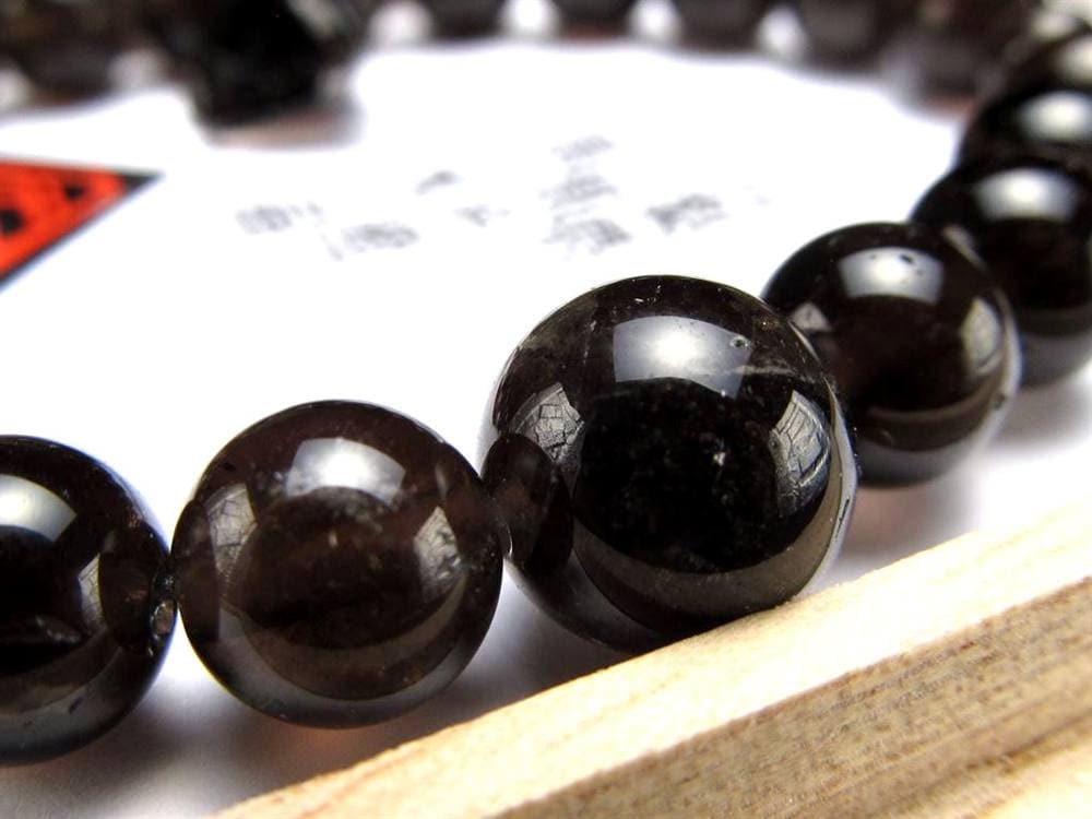 黒水晶 ブレスレット 黒平 モリオン 日本製
