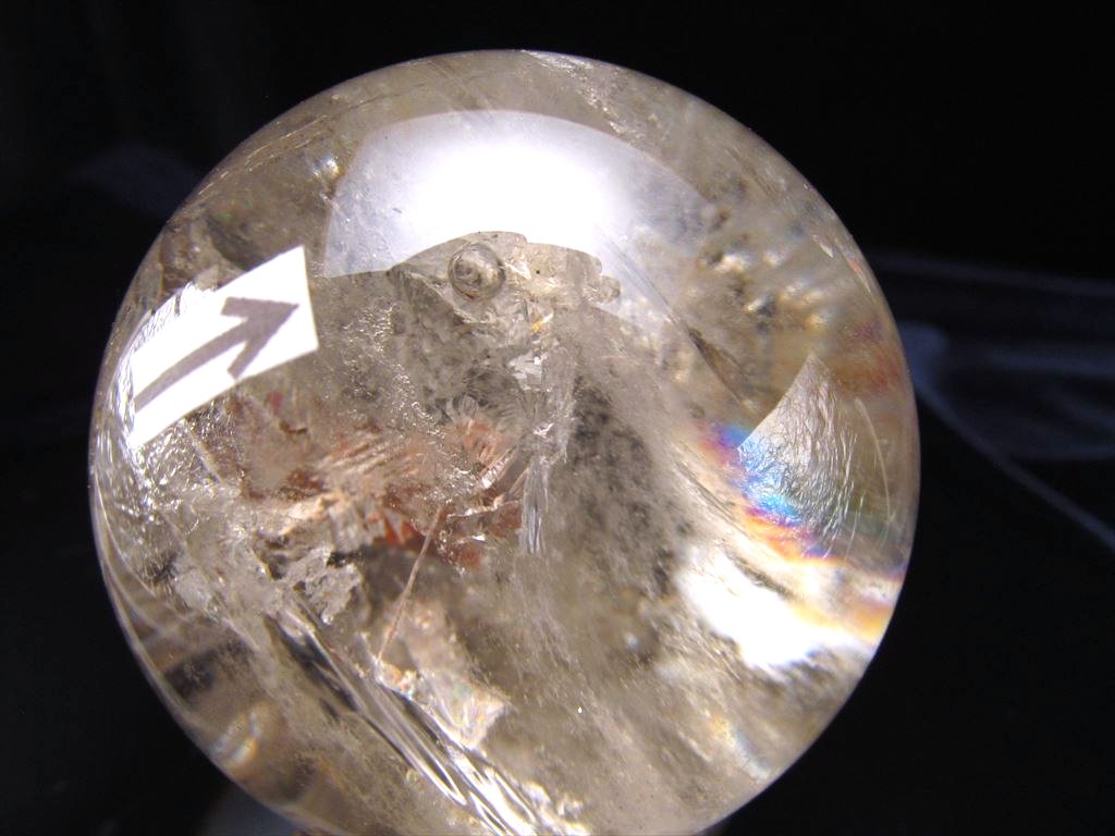 ☆秘蔵放出！☆【動画あり】☆透明感抜群！貫入水晶＆虹入り☆太古の水