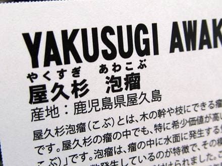 屋久杉 泡瘤 あわこぶ 香木 勾玉 天然香木 証明書付 一点物