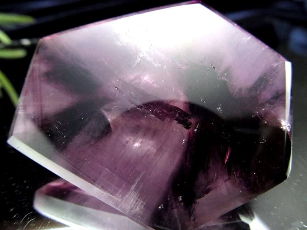 ブラックアメジスト トラピッチェアメジスト 原石 2月の誕生石 スライスプレート