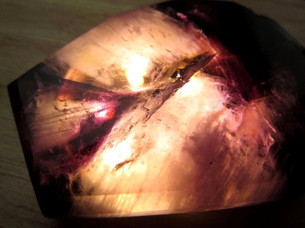 ブラックアメジスト トラピッチェアメジスト 原石 2月の誕生石 スライスプレート