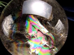 レインボー水晶丸玉